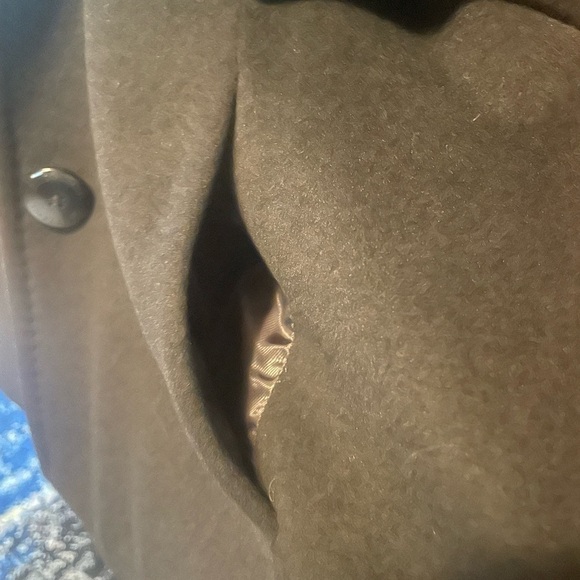 Ellen Tracy Black Wool Button Cape Belted Jacket Coat - Picture 13 of 13